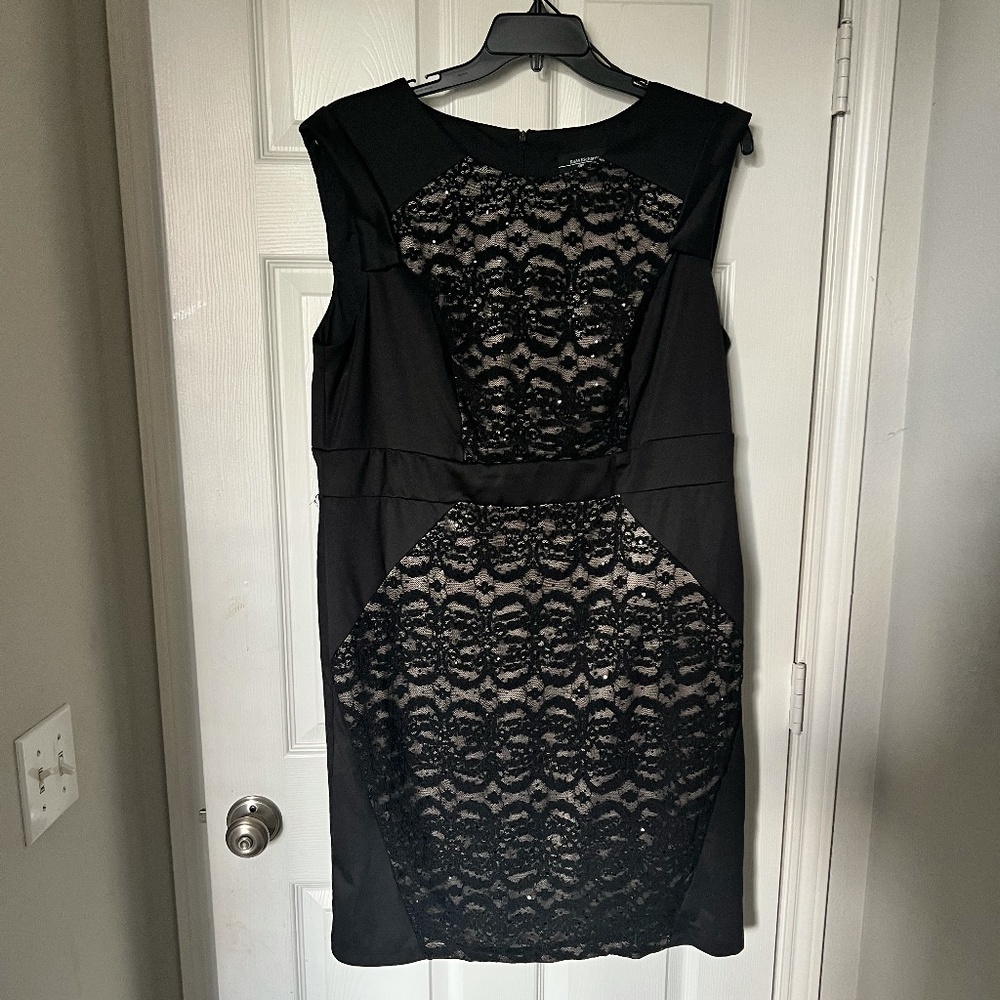 R & M Richards Lace Sheath Cocktail Dress 18w